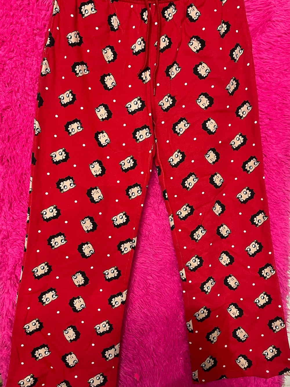 Betty Boop Red Patterned adult Pajama Pants